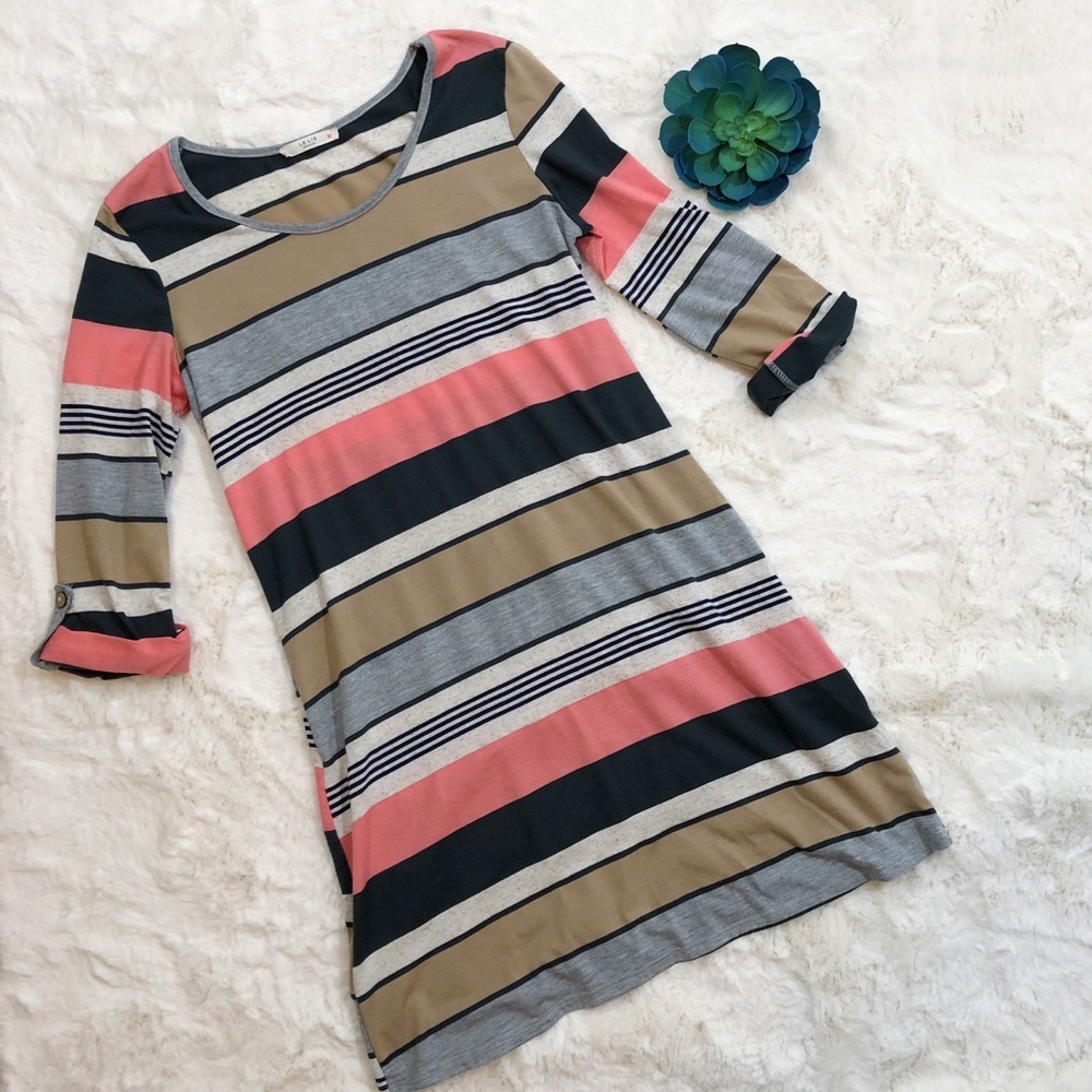 Anthropologie - Le Lis | striped cotton rib dress